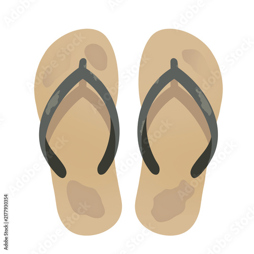 Fotografie Dirty Slippers Illustration