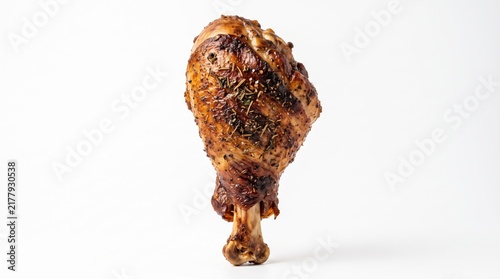 A single crispy fried chicken drumstick covered in colorful sprinkles and candy bits for a fun and creative food design