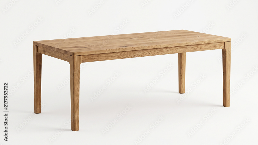 Fototapeta premium wooden table isolated on white