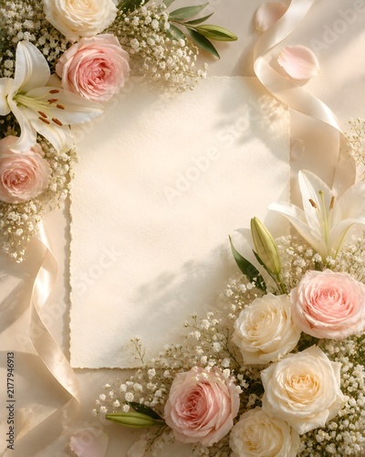 wedding rings and roses