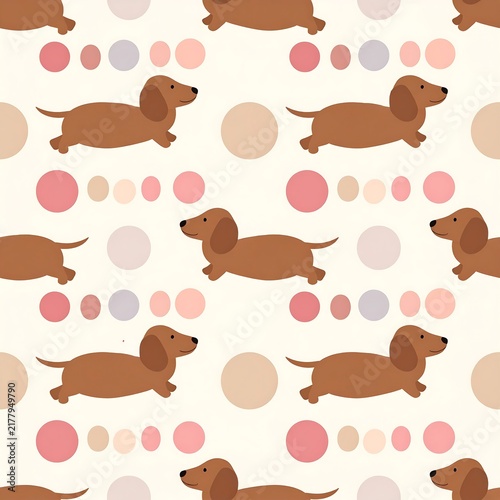 Creative Polka Dot Pattern With Dachshund For Cozy Pajamas