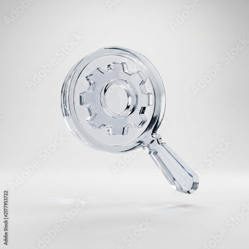 Crystal glass search settings icon