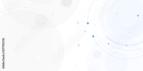 Abstract connecting lines and dots over a white background features healthcare text circles connections medical design.