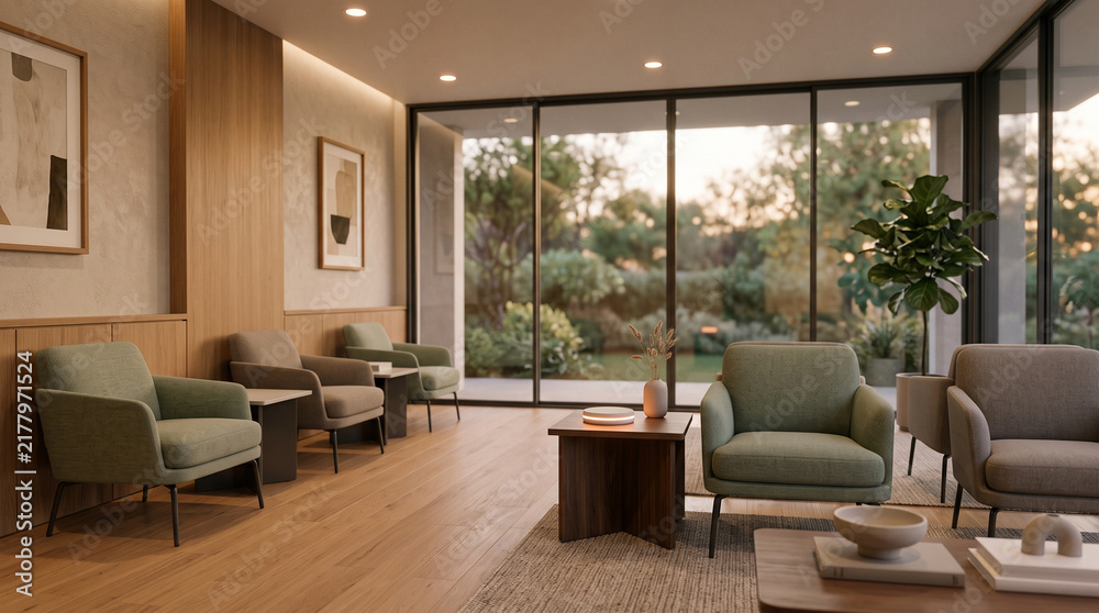 Fototapeta premium Modern empty waiting room interior