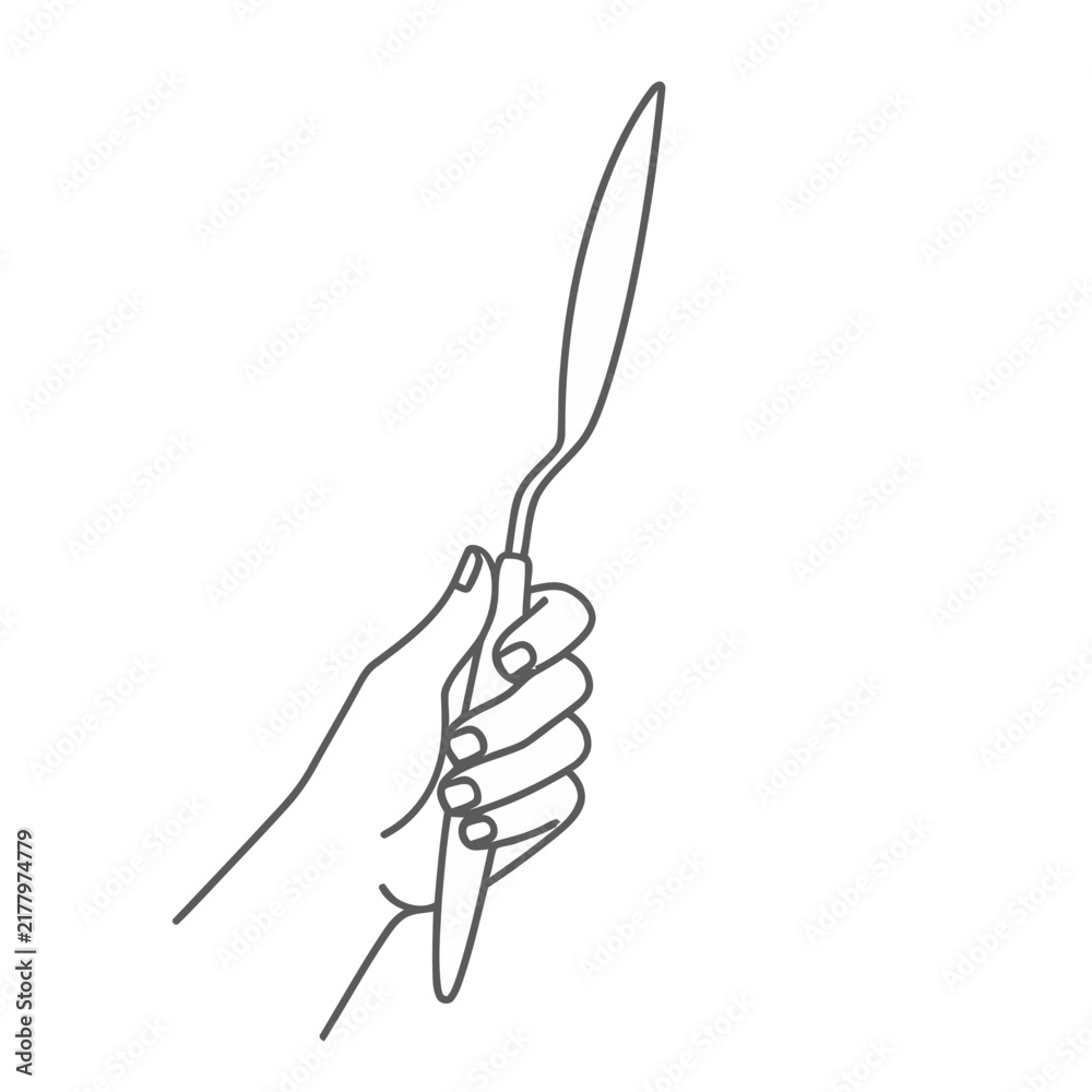 Obraz premium Hand holding a knife