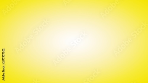Horizontal Radial Gradient Background Transitioning from Soft Pure White Center through Vibrant Canary Yellow to Golden Amber Base with Vignette