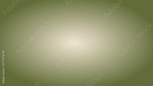 Horizontal Radial Gradient Background Transitioning from Soft Pale Gold Center through Dark Moss Olive to Deep Khaki Forest Base with Vignette