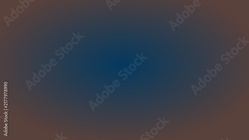 Horizontal Radial Gradient Background Transitioning from Deep Oceanic Navy Center through Dark Sapphire Blue to Dark Chocolate Brown Base with Vignette