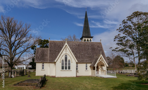 Принти на полотні Holy Trinity Anglican Church with a tall steeple in Pakaraka New Zealand