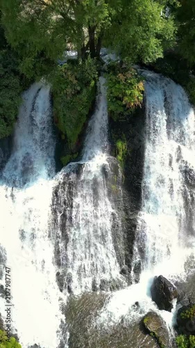 aerial view of the waterfall
