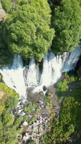 aerial view of the waterfall