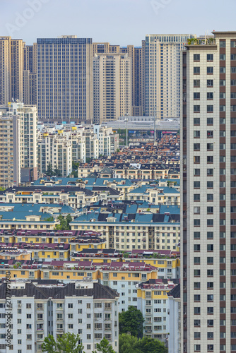 Dense Residential High-Rise Skyline in a Modern Urban City