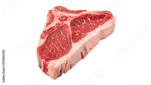 Konstfotografi Fresh raw beef steak marble meat cut premium isolated on transparent background
