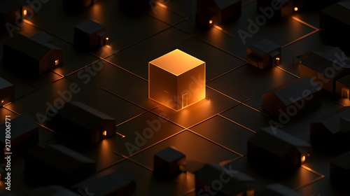Illuminated Remote Work Productivity Concept