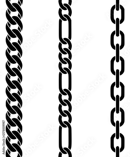 Three black chains arranged vert… 202609021017 3 set with simple line art design featuring simple design, minimalist, black and white with illustrations and graphics