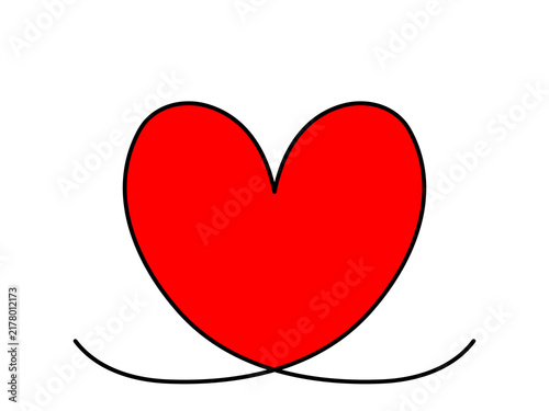 Illustration of a red heart