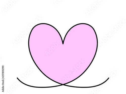 Illustration of a pink heart