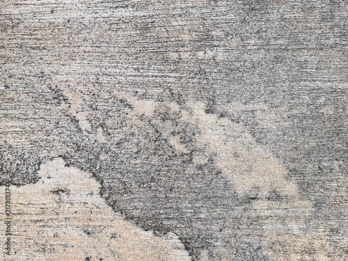 Gray concrete road surface shows rough, natural texture