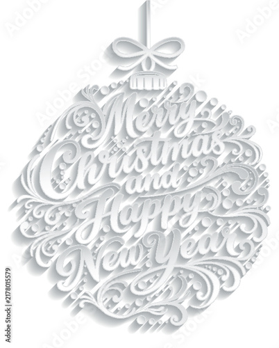 Christmas ball. Happy New Year and Merry Christmas