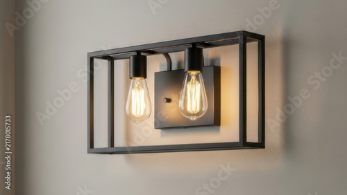 Modern Industrial Wall Sconce with Edison Bulbs