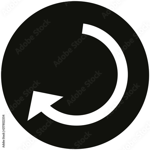 Canvastavla clockwise curved arrow circular interface icon transparent PNG