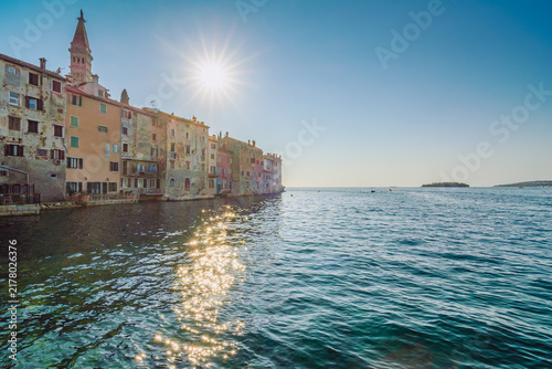 Die Altstadt in der kroatischen Stadt Rovinj auf der Halbinsel Istrien