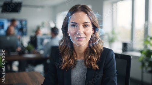Deepfake Digital Mask Representing Artificial Intelligence and Online Identity Manipulation