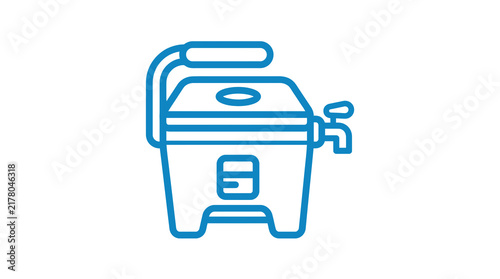 Electric beverage dispenser or cooler icon.