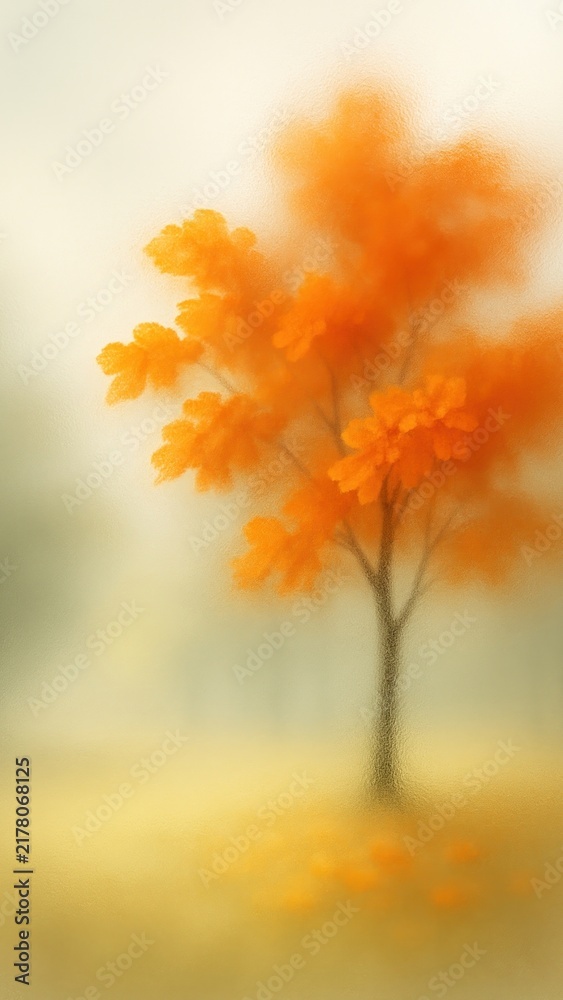 Obraz premium Vibrant autumn tree wallpaper for mobile