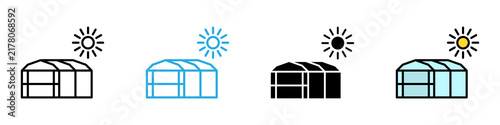 Greenhouse multi - style icon design concept