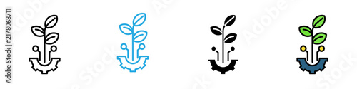  Farm Technology multi - style icon design concept