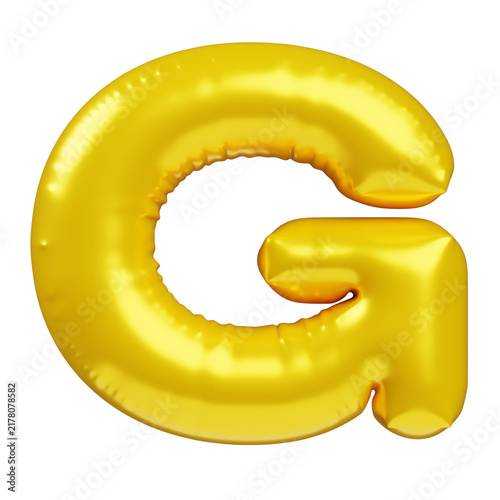 Obraz na płótnie Inflated Letter G 3D Render