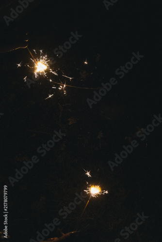 夜の手持ち花火