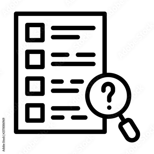 quiz analytics icon line