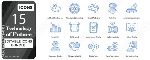Future Technologies Dual Tone Icon Set
