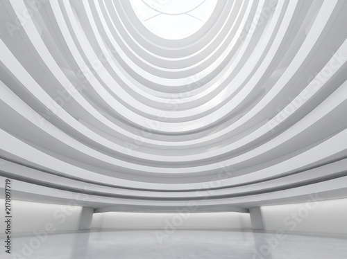Modern circular white interior architecture with glowing overhead skylight dome architecture interior circular skylight