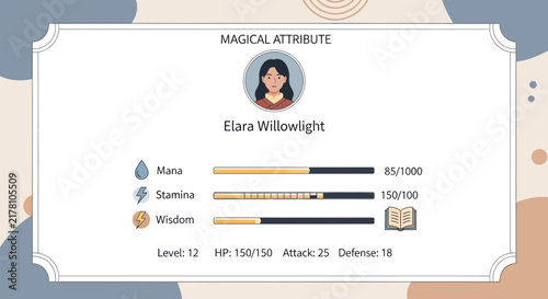 Portrait of a young woman with magical attributes in fantasy setting.