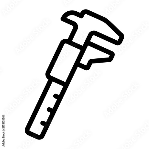 Vernier caliper Line Icon