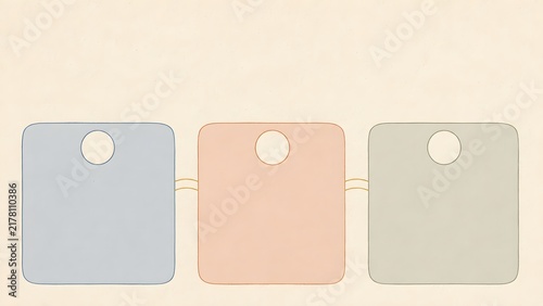 Three column comparison infographic template with muted pastel labels