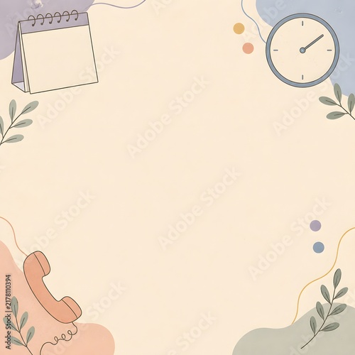 Small business appointment and reservation information background