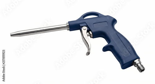 Pneumatic Air Blow Gun Cleaning Tool With Trigger Handle Isolated On White Background