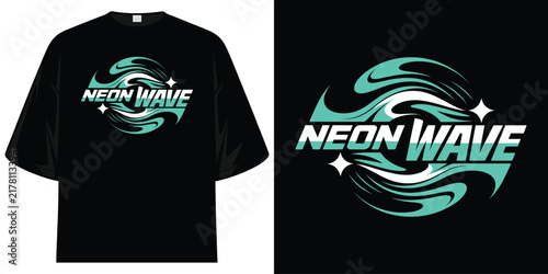 neon wave retro synthwave 80s aesthetic urban streetwear graphic design illustration artwork t shirt design vector illustration artwork