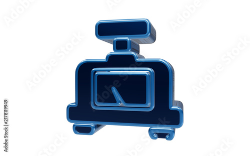 Blue Retro Scale Icon: A stylized blue retro scale icon, representing measurement and balance, presented in a simple, graphic style.