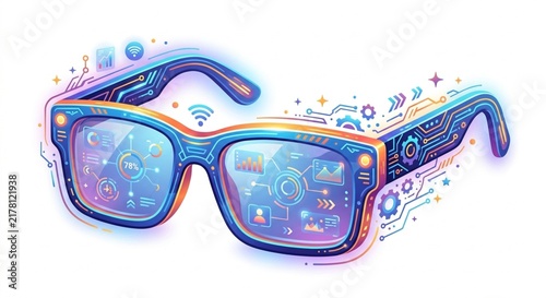 Futuristic Augmented Reality Smart Glasses