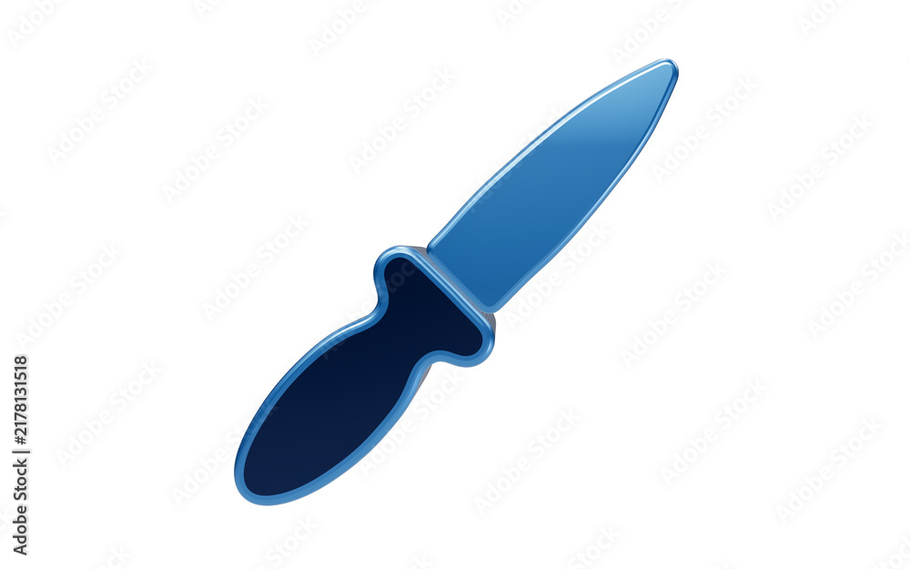 Fototapeta premium Sharp Blade: A blue utility knife with a black handle, ready for any task.