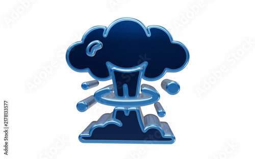 Canvastavla Explosion Icon: A stylized blue icon depicting a mushroom cloud, symbolizing a powerful explosion or catastrophic event
