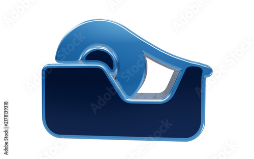 Fotografía noisy effect Shiny Blue Tape Dispenser: A close-up shot of a sleek, modern blue tape dispenser, ready for use in any office or crafting project