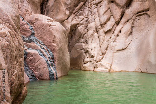 Obraz na plátne Lake in Wadi El Veshwash canyon in Sinai Peninsula