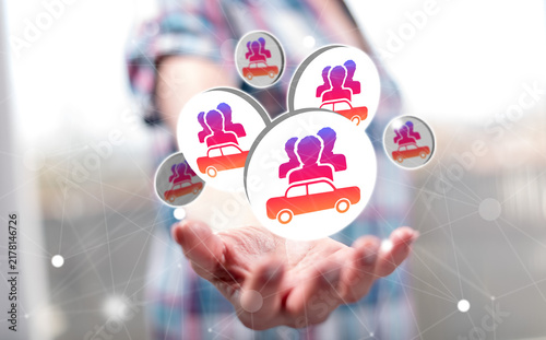 Obraz na płótnie Concept of car sharing