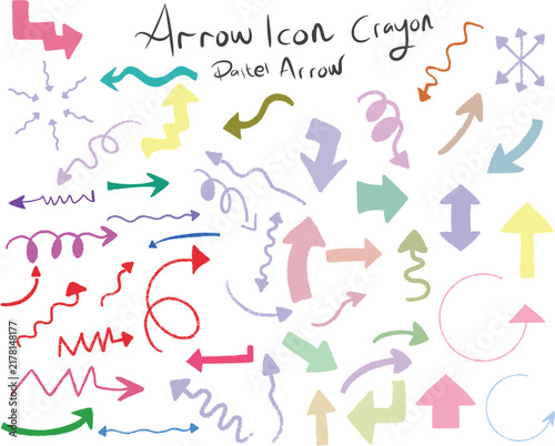 Arrow icon crayons, pastel arrow, set of arrows vector, various forms of arrow icons